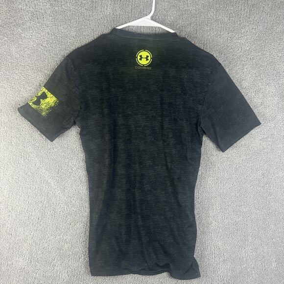 Under Armour Shirt Mens Large Black HeatGear Compression Lightning Bolt Graphic - Picture 7 of 8